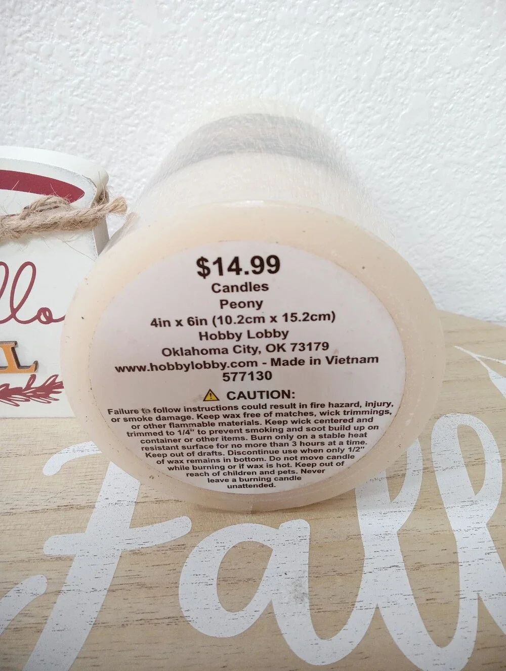 Bella Candle Fall Home Decoration Hobby Lobby